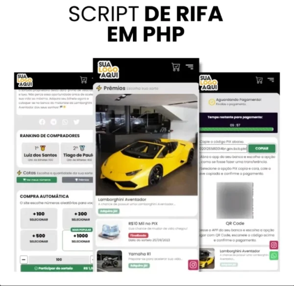 Script de Site de Rifas em PHP com fazendinha e pix - Imagem 2